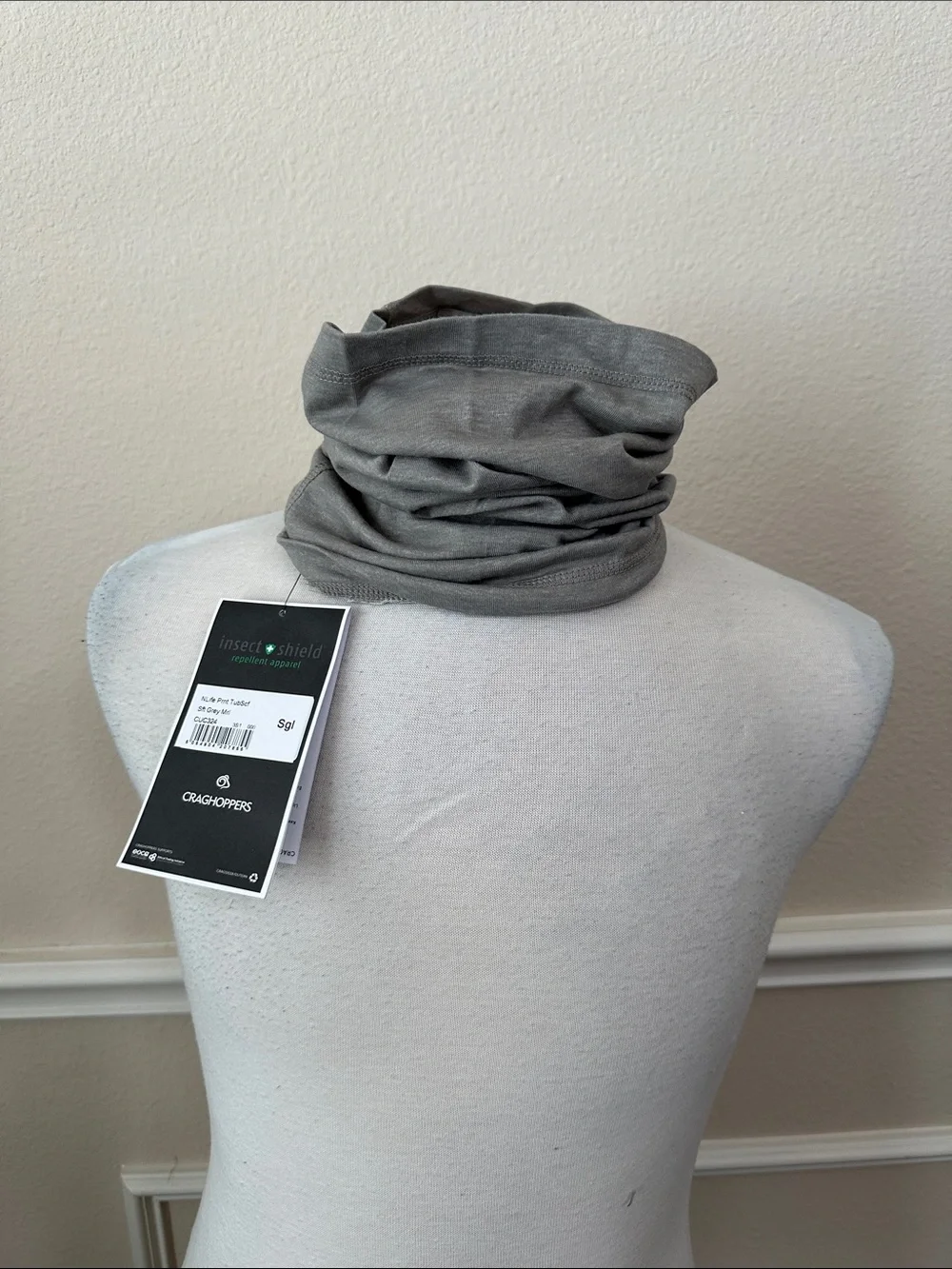Craghoppers NOSILIFE TUBE SCARF - soft grey marled